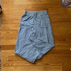 Berksha striped wide leg linen pants